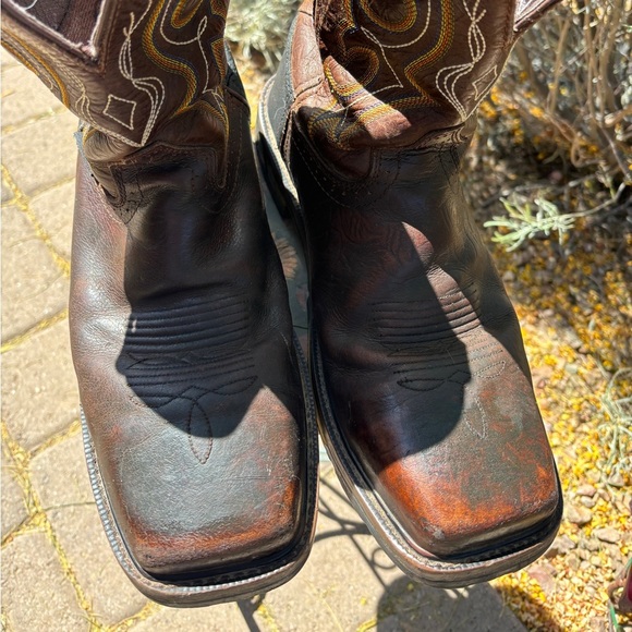 Justin Steel Toe Cowboy Boots size 12 D Workboots western leather main image 8